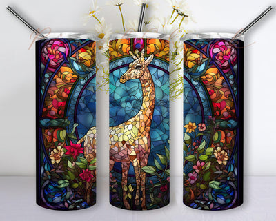Giraffe 20oz Skinny Tumbler Png, Giraffe Flowers Tumbler, Cute Animal Tumbler, Giraffe Watercolor Tumbler, Giraffe Floral Tumbler, Colorful Giraffe Tumbler Sublimation PixelChick 