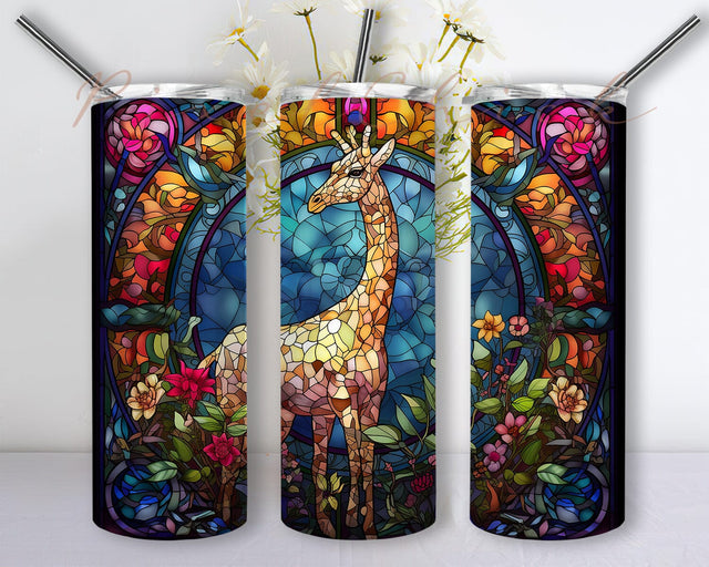 Giraffe 20oz Skinny Tumbler Png, Giraffe Flowers Tumbler, Cute Animal Tumbler, Giraffe Watercolor Tumbler, Giraffe Floral Tumbler, Colorful Giraffe Tumbler Sublimation PixelChick 
