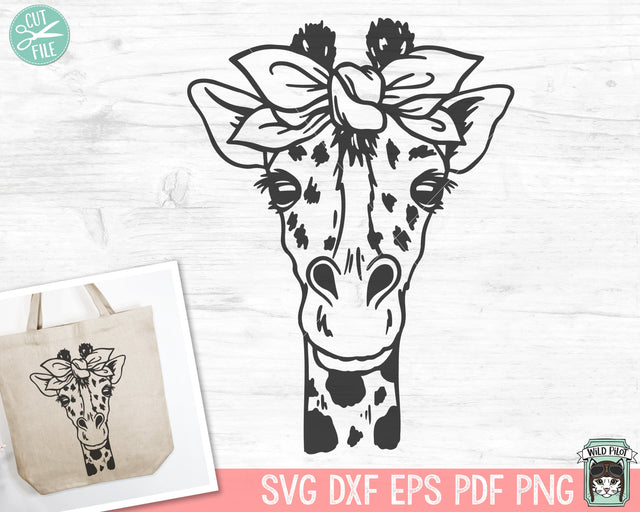 Giraffe Bandana SVG, Giraffe SVG, Giraffe cut file, Giraffe with Bandana svg, Bandana Giraffe png, Animal Face svg, Zoo Animal Bandana svg SVG Wild Pilot 