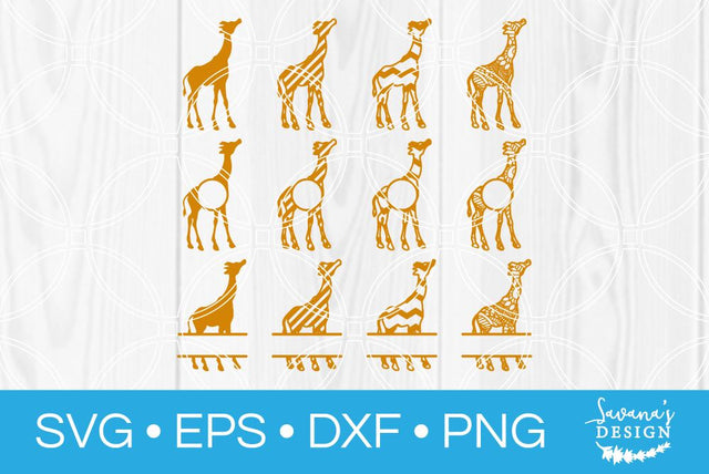 Giraffe Bundle SVG SavanasDesign 