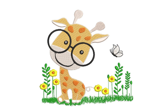 Giraffe cub machine embroidery design , 4 sizes. Embroidery/Applique DESIGNS ArtEMByNatalia 