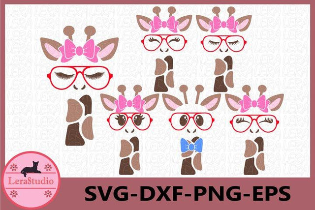 Giraffe Eyelashes Face Svg SVG Lerastudio 