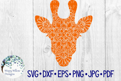 Giraffe Face Mandala SVG Wispy Willow Designs 