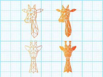Giraffe Geomatical Print SVG Johan Ru designs 