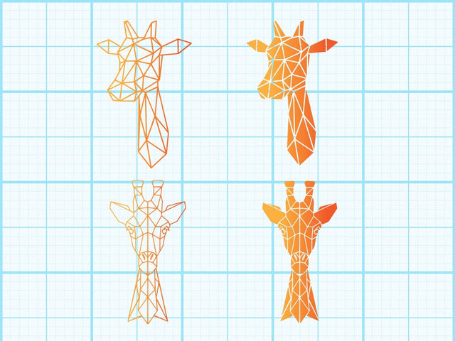 Giraffe Geomatical Print SVG Johan Ru designs 