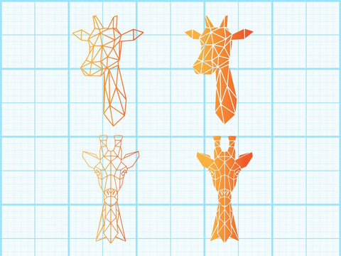 Giraffe Geomatical Print SVG Johan Ru designs 