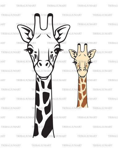 Giraffe head SVG TribaliumArtSF 