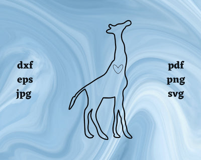 Giraffe Heart SVG Cut File SVG Northern Light SVG 