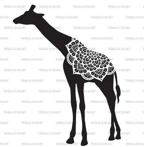 Giraffe mandala SVG TribaliumArtSF 