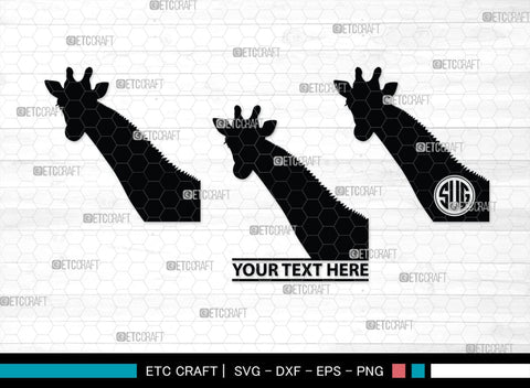 Giraffe Monogram, Giraffe Silhouette, Giraffe SVG, Camelopard Svg, Safari Animals Svg, Wildlife Svg, SB00270 SVG ETC Craft 