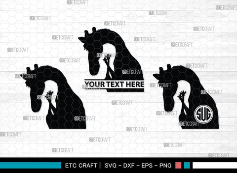 Giraffe Monogram, Giraffe Silhouette, Giraffe SVG, Camelopard Svg, Safari Animals Svg, Wildlife Svg, SB00270 SVG ETC Craft 