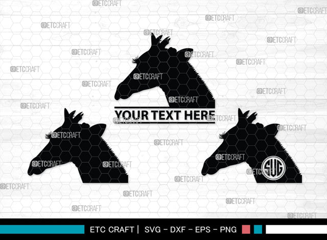 Giraffe Monogram, Giraffe Silhouette, Giraffe SVG, Camelopard Svg, Safari Animals Svg, Wildlife Svg, SB00270 SVG ETC Craft 