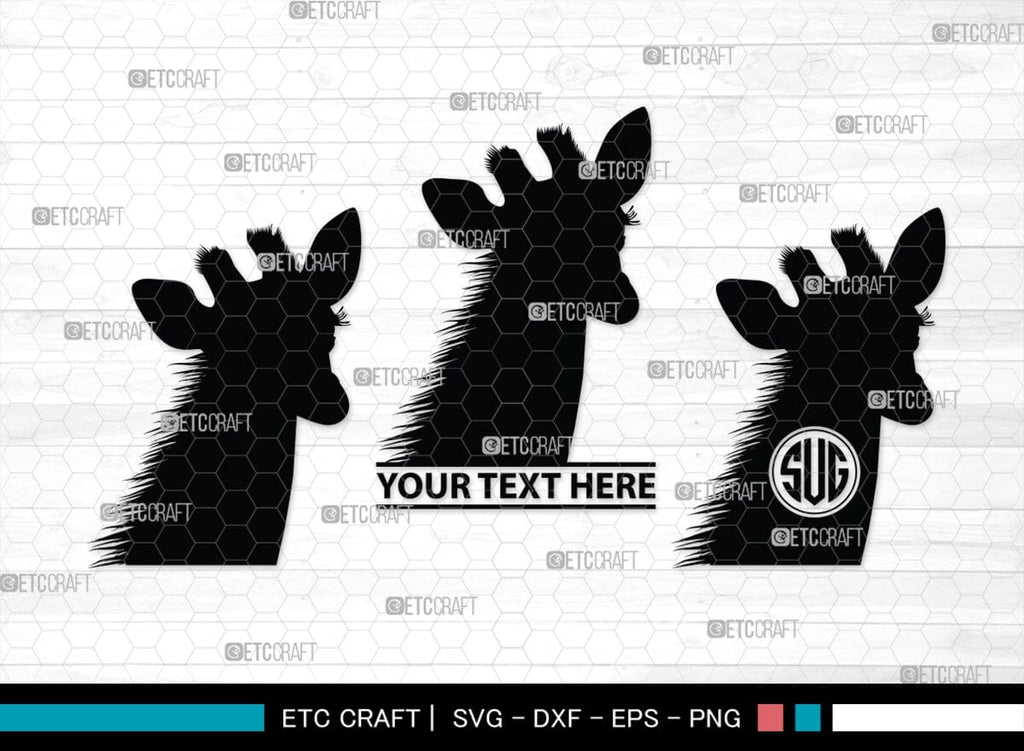 Giraffe Monogram, Giraffe Silhouette, Giraffe SVG, Camelopard Svg ...