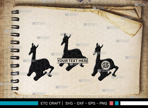 Giraffe Monogram, Giraffe Silhouette, Giraffe SVG, Camelopard Svg, Safari Animals Svg, Wildlife Svg, SB00270 SVG ETC Craft 