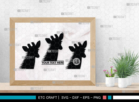Giraffe Monogram, Giraffe Silhouette, Giraffe SVG, Camelopard Svg, Safari Animals Svg, Wildlife Svg, SB00270 SVG ETC Craft 