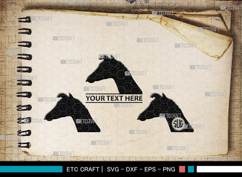 Giraffe Monogram, Giraffe Silhouette, Giraffe SVG, Camelopard Svg, Safari Animals Svg, Wildlife Svg, SB00270 SVG ETC Craft 