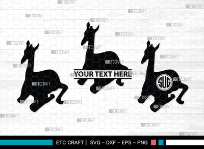 Giraffe Monogram, Giraffe Silhouette, Giraffe SVG, Camelopard Svg, Safari Animals Svg, Wildlife Svg, SB00270 SVG ETC Craft 