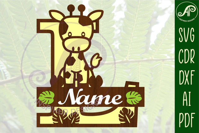 Giraffe monogram letter L SVG cut file SVG APInspireddesigns 