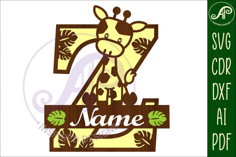 Giraffe monogram letter Z SVG cut file SVG APInspireddesigns 