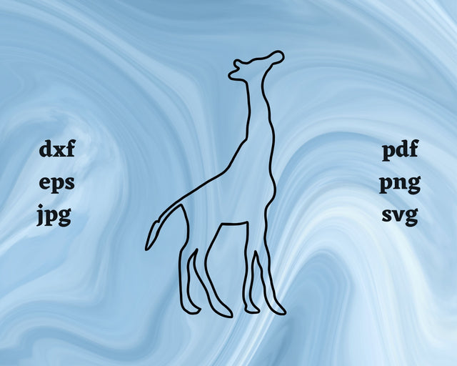 Giraffe Outline SVG Cut File SVG Northern Light SVG 