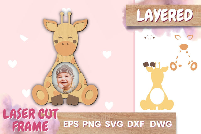 Giraffe Photo Frame SVG | Papercut animals | Shadowbox SVG SvgOcean 
