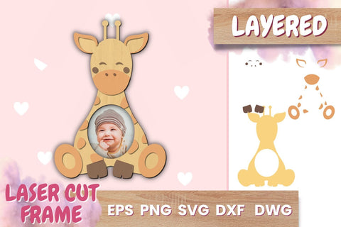 Giraffe Photo Frame SVG | Papercut animals | Shadowbox SVG SvgOcean 