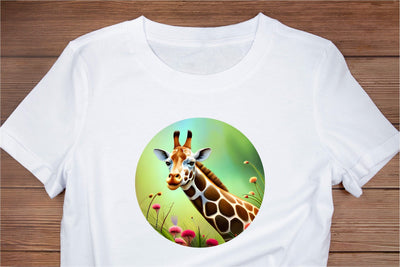Giraffe Sublimation Design. Tshirt Design PNG Sublimation Olga Terlyanskaya 