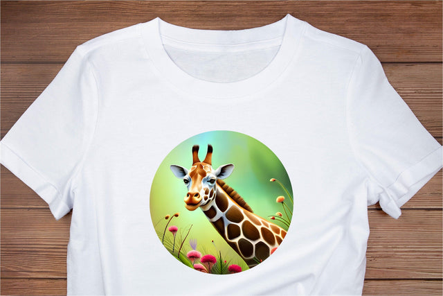 Giraffe Sublimation Design. Tshirt Design PNG Sublimation Olga Terlyanskaya 