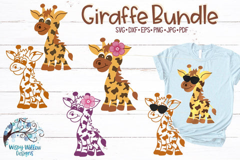 Giraffe SVG Bundle SVG Wispy Willow Designs 