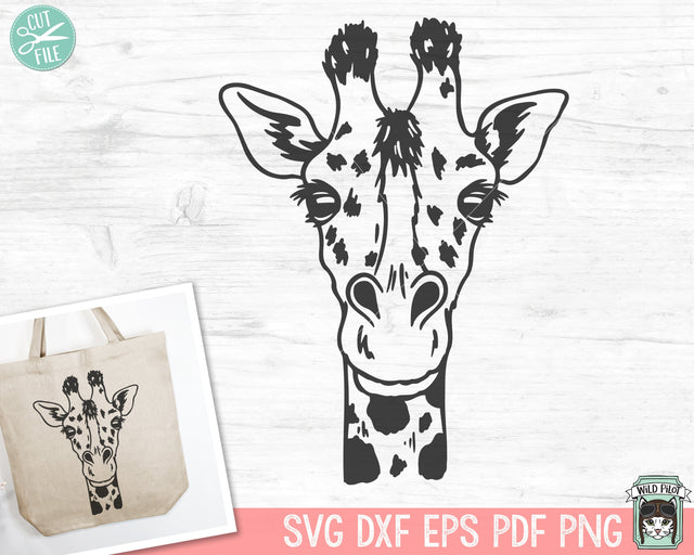 Giraffe SVG Cut File, Giraffe PNG, Giraffe Vector, Zoo Animals svg, Giraffe face svg, Safari Animal svg, Wild Animals svg, Cute Giraffe png SVG Wild Pilot 