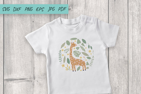 Giraffe SVG, Flower Giraffe, Animal SVG, Baby print SVG Irina Ostapenko 