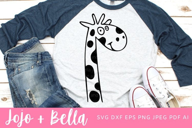 Giraffe SVG, Giraffe Cartoon Svg, Giraffe Head Svg, Cute Giraffe cut file, Svg files for Cricut and Silhouette SVG Jojo&Bella 