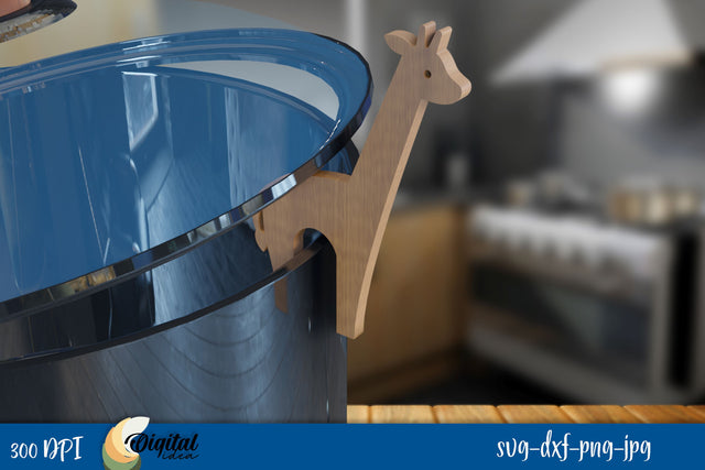 Giraffe SVG. Pot Prop Laser Cut Design. 3D Kitchen Laser Cut SVG Evgenyia Guschina 
