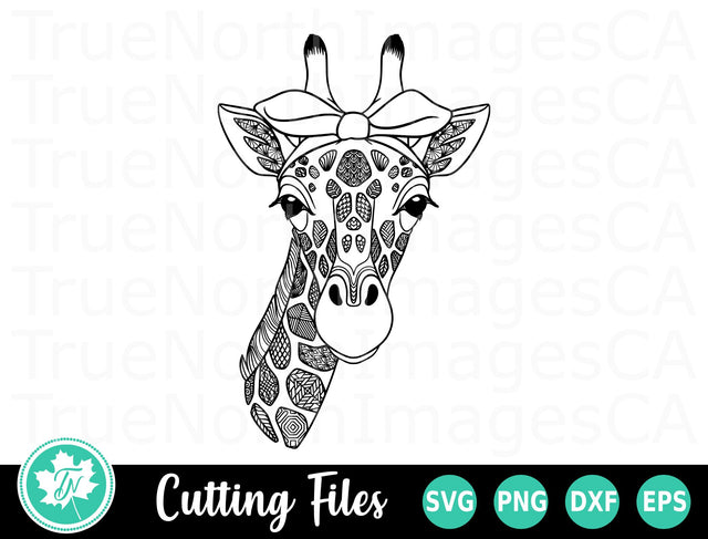 Giraffe SVG | Zentangle SVG | Mandala SVG SVG TrueNorthImagesCA 