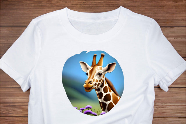 Giraffe T-Shirt Design PNG. Tshirt Sublimation Design Sublimation Olga Terlyanskaya 