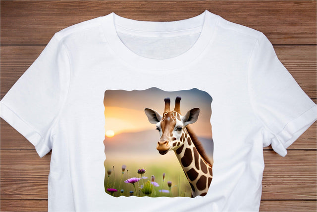 Giraffe T-Shirt Sublimation. Tshirt Design PNG Sublimation Olga Terlyanskaya 