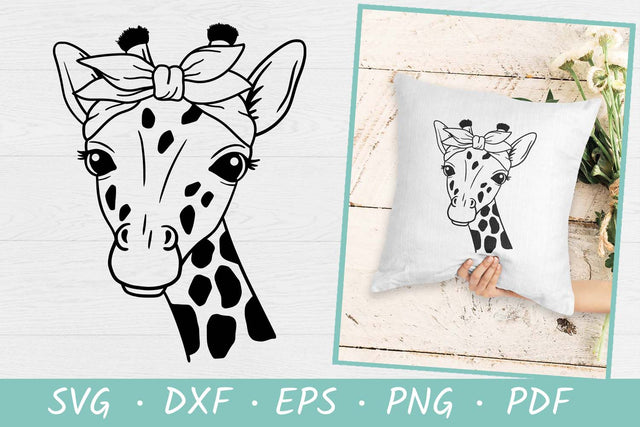 Giraffe with Bandana SVG | Giraffe Face | Giraffe head SVG SVG Irina Ostapenko 