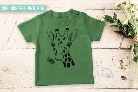 Giraffe with daisy SVG | Giraffe SVG | Giraffe Face SVG Irina Ostapenko 