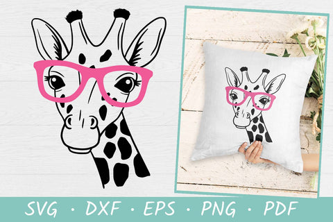 Giraffe with glasses SVG | Giraffe Face | Giraffe head SVG SVG Irina Ostapenko 