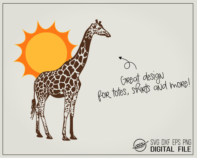 Giraffe with sun SVG Boertiek 