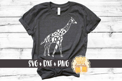 Giraffe - Zen Doodle Art - Animal SVG PNG DXF Files SVG Cheese Toast Digitals 
