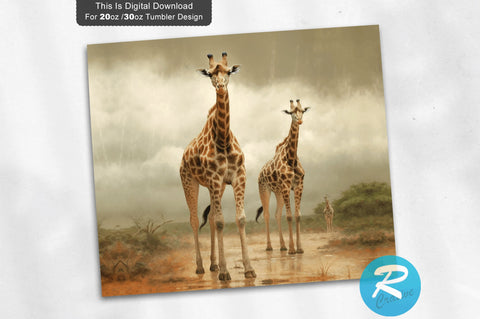 Giraffes 20 oz / 30 oz Skinny Tumbler Sublimation Regulrcrative 