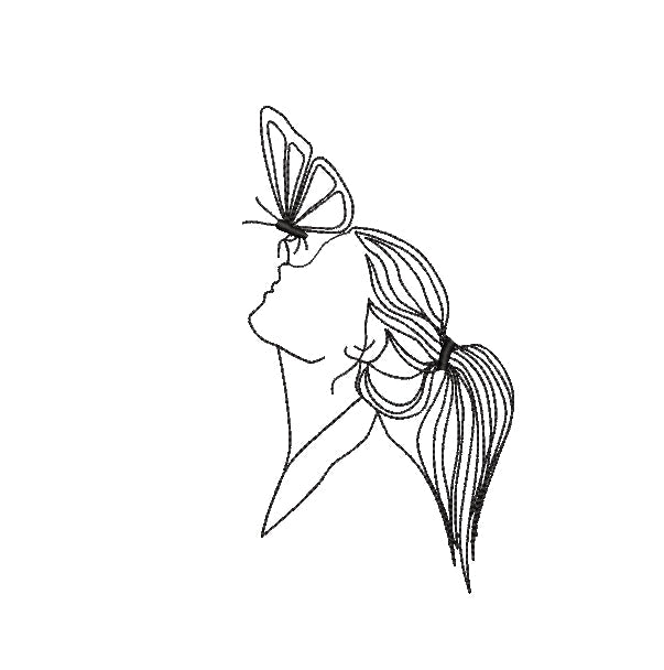 Girl and butterfly machine embroidery design , 4 sizes. Embroidery/Applique DESIGNS ArtEMByNatalia 