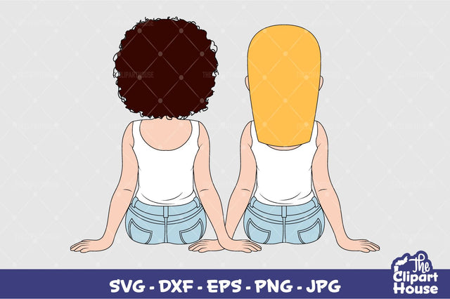 Girl Best Friends SVG The Clipart House 
