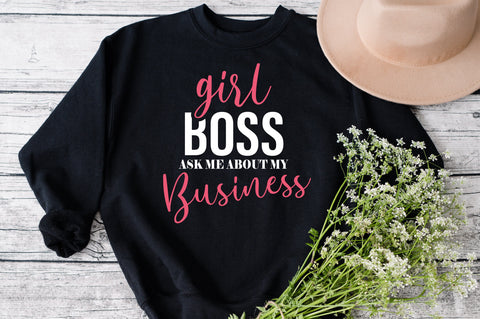 Girl Boss ask me about my business svg, Business Owner svg, business cards svg, Entrepreneur svg, boss svg, girl boss svg SVG Fauz 