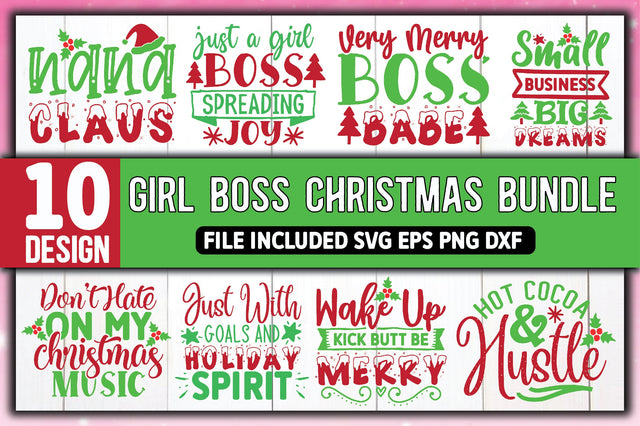 Girl Boss Christmas SVG Bundle SVG Ariyan 