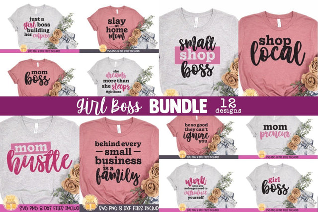 Girl Boss SVG Bundle | 12 Small Business Designs SVG Cheese Toast Digitals 