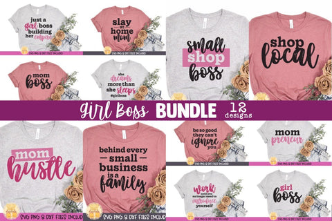 Girl Boss SVG Bundle | 12 Small Business Designs SVG Cheese Toast Digitals 