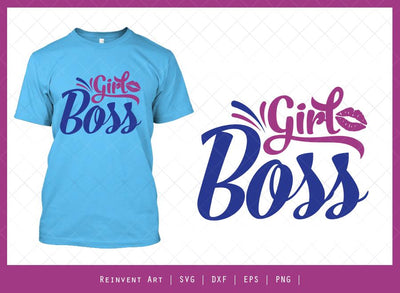 Girl Boss SVG Cut File | Entrepreneur T-shirt Design SVG Reinvent Art 