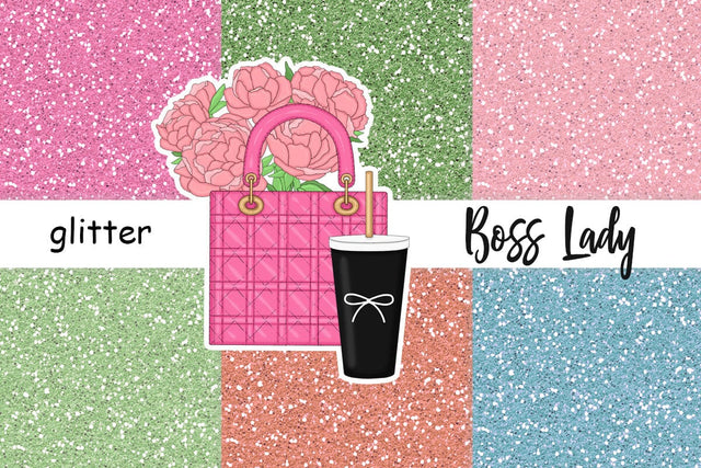 Girl Boss Textures | Sparkle Glitter Bundle Digital Pattern GlamArtZhanna 
